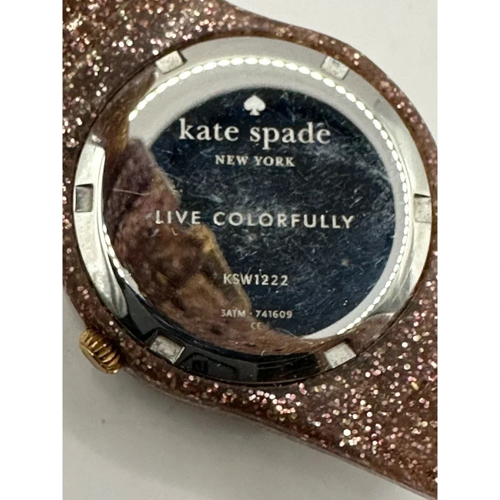 Kate Spade New York Womens Rumsey New Battery Pink Glitter‎ KSW1222 31MM 7.5